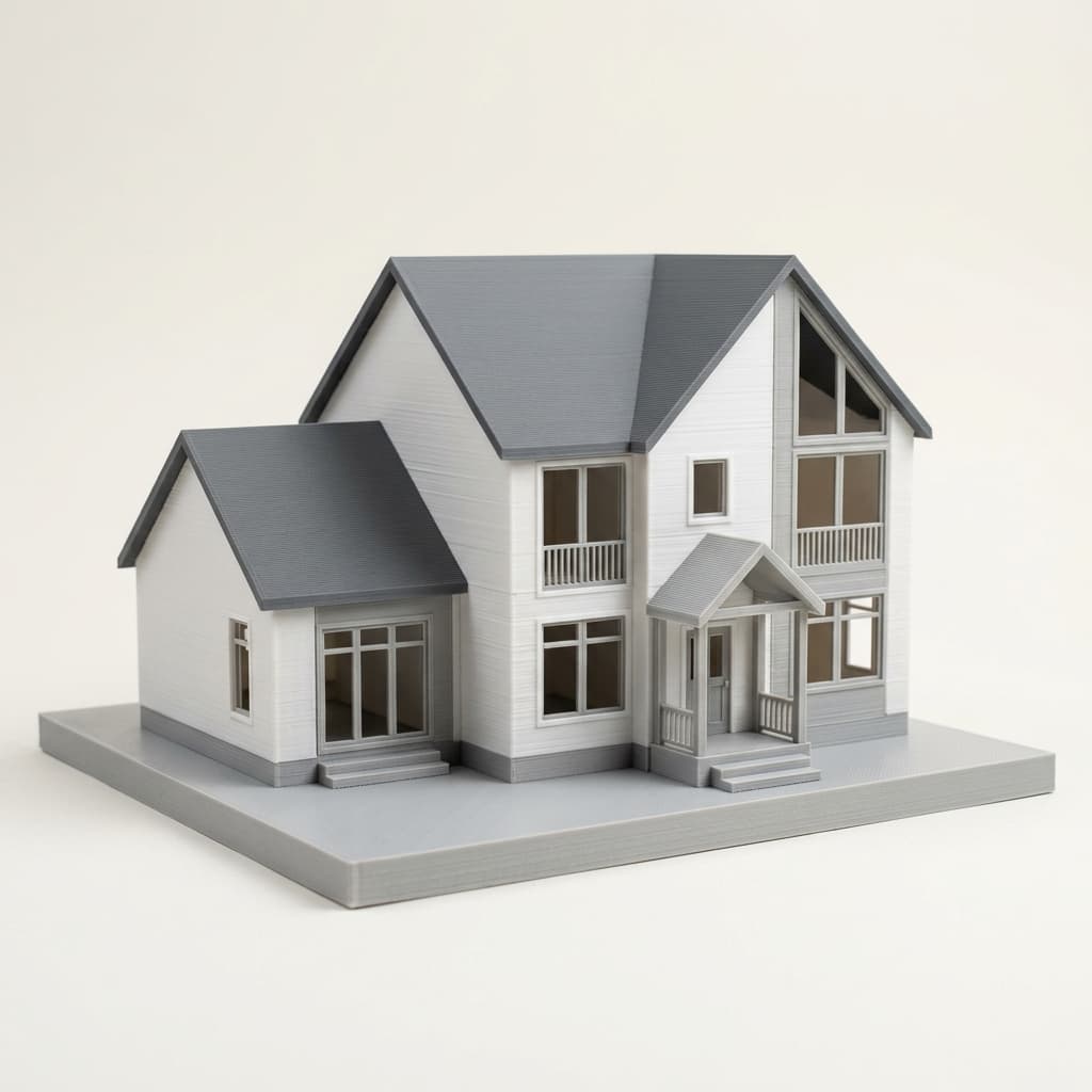 Custom architectural house 3D model